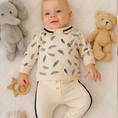 ERKEK BEBEK DESENLİ 2 Lİ TAKIM -