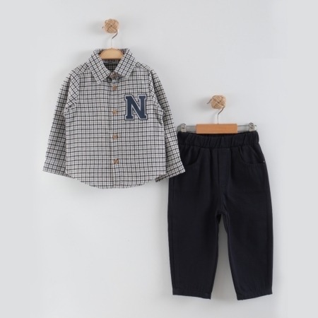 ERKEK ÇOCUK 2-5 YAŞ GÖMLEK PANTOLON 2 Lİ TAKIM