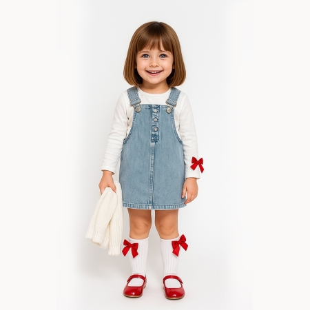 KIZ ÇOCUK  1-4 YAŞ KOT JİLE - MAVİ