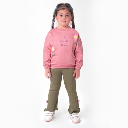 KIZ ÇOCUK 2-5 YAŞ BASKILI EŞOFMAN TAKIM 