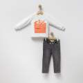 ERKEK 2 Lİ SWEAT KOT PANTOLON - TURUNCU