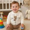 BEBEK 6-12 AY AYICIK BASKILI UZUN KOL TAKIM