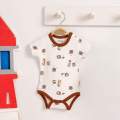 UNISEX HONEY BEAR THEME KISA KOL BADİ 0-18 AY 